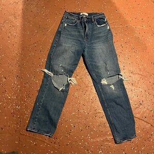 Abercrombie & Fitch Men's Relaxed Ripped Blue Jeans